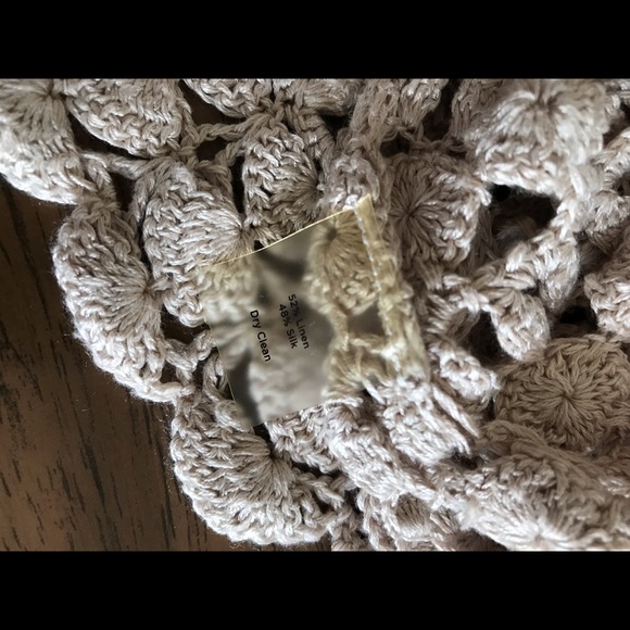 Silk and linen crochet lace sweater XS/S - Picture 13 of 16